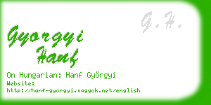 gyorgyi hanf business card